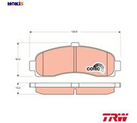 TRW GDB1059 Brake pad set