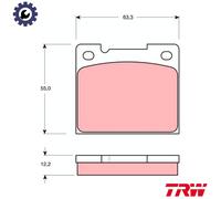 BRAKE PAD SET DISC BRAKE GDB1066 FOR VOLVO 740/Rural/Combi/Break/Kombi 960 2.0L