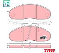 TRW Genuine Front Disc Brake Pads GDB1077 – Fits NISSAN/RENAULT Cabstar E, TRADE Bus/Van
