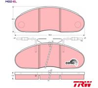 TRW Genuine Front Disc Brake Pads GDB1077 – Fits NISSAN/RENAULT Cabstar E, TRADE Bus/Van
