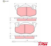 TRW GDB1079 Brake pad set