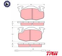TRW GDB1079 Brake pad set