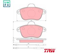 BRAKE PAD SET DISC BRAKE GDB1085 FOR ALPINE CITROEN Z7X 744 3.0L 6cyl A610 2.1L