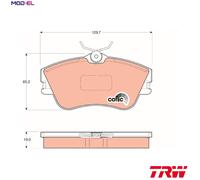 TRW Front Brake Pad Set GDB1092 for VW Transporter AAB 2.4 (Jan 1995 - Dec 1996)