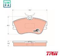 TRW Front Brake Pad Set GDB1092 for VW Transporter AAB 2.4 (Jan 1995 - Dec 1996)