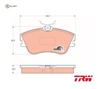 Brake pads GDB1092 TRW for VW TRANSPORTER / CARAVELLE Mk IV Bus
