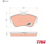 TRW Front Brake Pad Set GDB1092 for VW Transporter AAB 2.4 (Jan 1995 - Dec 1996)