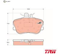 TRW GDB1094 Brake pad set