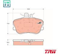 TRW GDB1094 Brake pad set