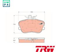 BRAKE PAD SET DISC BRAKE GDB1094 FOR MERCEDES-BENZ C-CLASS/T-Model 2.0L 4cyl