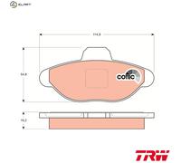 Brake pads GDB1099 TRW for FIAT CINQUECENTO