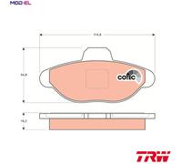 TRW Brake Pad Set GDB1099 Disc Brake for FIAT Cinquecento, Punto