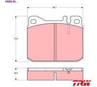 BRAKE PAD SET DISC BRAKE GDB1103 FOR VW LT28-50//Van/Platform/Chassis/Bus 2.0L