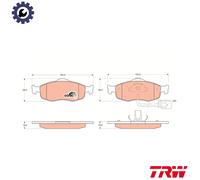 BRAKE PAD SET DISC BRAKE GDB1108 FOR FORD MONDEO/Rural//Turnier/Clipper/Mk/II