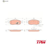 TRW GDB1108 Brake pad set