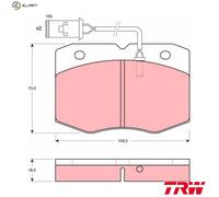 BRAKE PAD SET DISC BRAKE GDB1111 FOR IVECO DAILY/II/Van/Platform/Chassis 2.5L