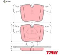 TRW GDB1118 Brake pad set