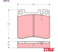 Brake pads GDB1122 TRW for MERCEDES-BENZ S-CLASS