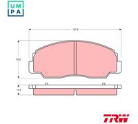 Brake pads GDB1134 TRW for DAIHATSU FOURTRAK SPORTRAK Soft Top SPORTRAK Hard Top