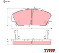 BRAKE PAD SET DISC BRAKE GDB1137 FOR HONDA ACCORD/IV/Rural/Aerodeck/Mk 2.2L 4cyl