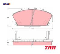 BRAKE PAD SET DISC BRAKE GDB1137 FOR HONDA ACCORD/IV/Rural/Aerodeck/Mk 2.2L 4cyl