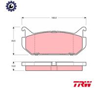 BRAKE PAD SET DISC BRAKE GDB1140 FOR FORD AUSTRALIA FORD USA PROBE/II/Mk 2.0L