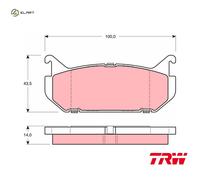 TRW GDB1140 Brake pad set