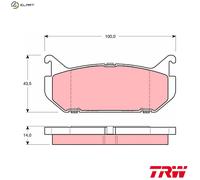TRW Brake Pad Set GDB1140 - Disc Brake - Fits Mazda 626 IV (GE) 1992-1997, Ford Probe 2.0L