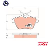 TRW Brake Pads GDB1147 – Rear – Alfa Romeo & Lancia 156, 166, Kappa, 164 – P/N 77362257 71712910