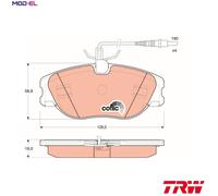 TRW GDB1148 Brake pad set