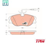 BRAKE PAD SET DISC BRAKE GDB1148 FOR PEUGEOT EXPERT/Platform/Chassis/Van 806