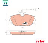 TRW Brake Pad Set GDB1148 – Disc Brake for Peugeot, Fiat, Citroen, Lancia (806, Zeta, Jumpy)