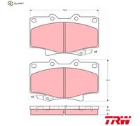 TRW Brake Pad Set GDB1154 - Acoustic Wear Warning - Toyota HILUX 6 Pick-up, Land Cruiser 80, 4Runner