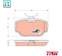 Brake Pads Set fits RANGE ROVER Mk2 P38A 4.6 Rear 94 to 02 TRW SFP100490 Quality