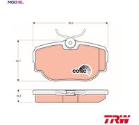 TRW Brake Pads Set GDB1155 SFP100490 – Rear for Range Rover Mk2 P38A 4.6 (1994–2002)