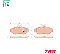 TRW GDB1156 Brake pad set