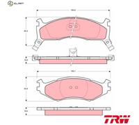Brake Pad Set, disc brake TRW GDB1158 For CHRYSLER, PLYMOUTH
