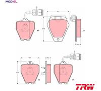 TRW GDB1162 Brake pad set