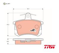 Brake Pad Set, disc brake TRW GDB1163 for CHERY EASTAR 2.0 2004-2008