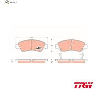 TRW Brake Pad Set GDB1164 – Front – Honda Civic MK V (EJ9) 1998+