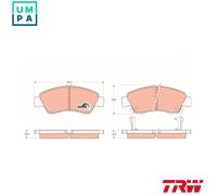 Brake pads GDB1164 TRW for HONDA CIVIC MK V Hatchback CIVIC MK V Saloon CAPA