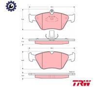 TRW Brake Pad Set GDB1166 – Disc Brake for Opel, Saab