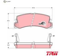 TRW Brake Pad Set GDB1168 - Disc Brake, Fits Holden Lexus Toyota ES RX Camry Avensis Harrier
