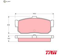 TRW GDB1172 Brake pad set
