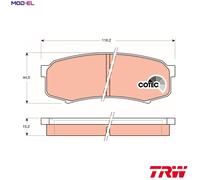 TRW GDB1182 Brake pad set