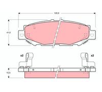 BRAKE PAD SET, DISC BRAKE GDB1185