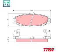 TRW Brake Pad Set GDB1185 – Disc Brake for Toyota/Lexus (GS, Crown, Supra, Aristo, Chaser)