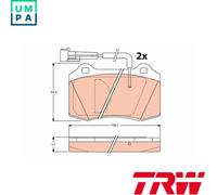 BRAKE PAD SET DISC BRAKE GDB1191 FOR CHRYSLER VIPER/Convertible LANCIA 8.0L 4cyl
