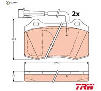 TRW GDB1191 Brake pad set