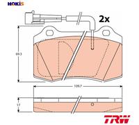 TRW Brake Pad Set GDB1191